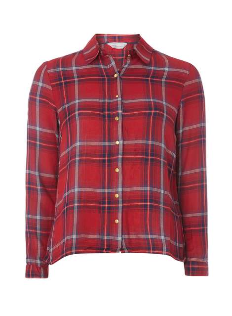 Petite Red Checked Shirt